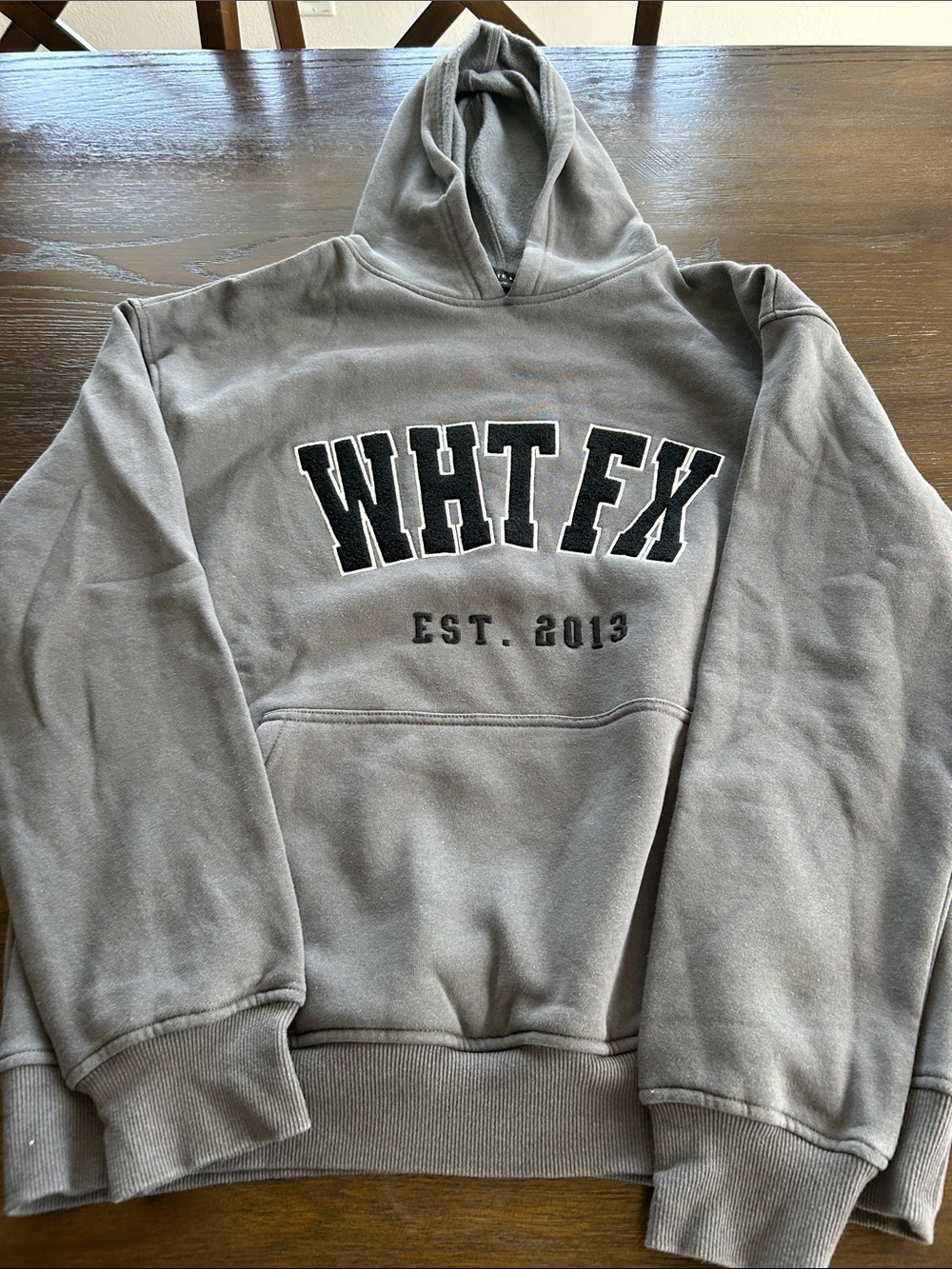 White Fox Boutique Gray WHT FX Pullover Hoodie